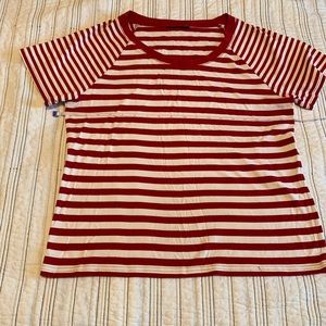 Red & White Striped Top